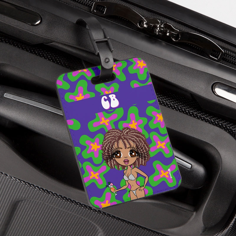 ClaireaBella Personalised Flower Power Luggage Tag - Image 3