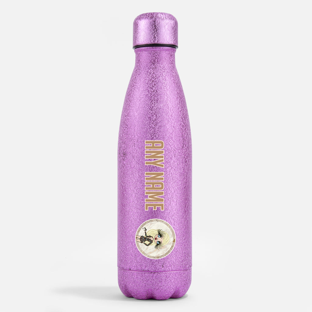 ClaireaBella Pink Glitter Water Bottle Marble - Image 1