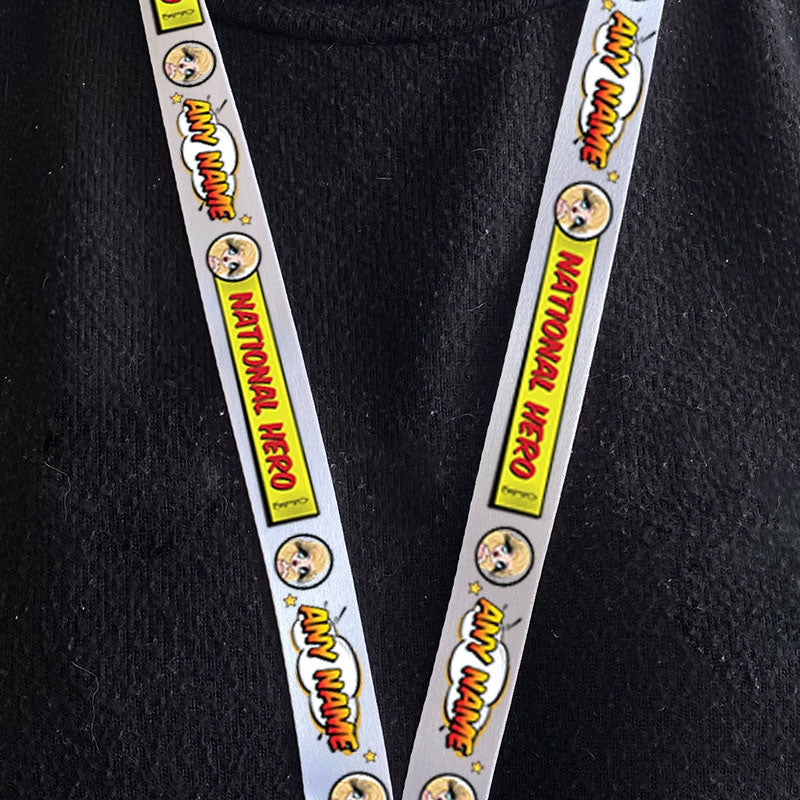 Claireabella Personalised National Hero Lanyard With Safety Release - Image 1