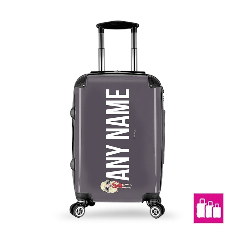 ClaireaBella Grey Bold Name Suitcase - Image 1