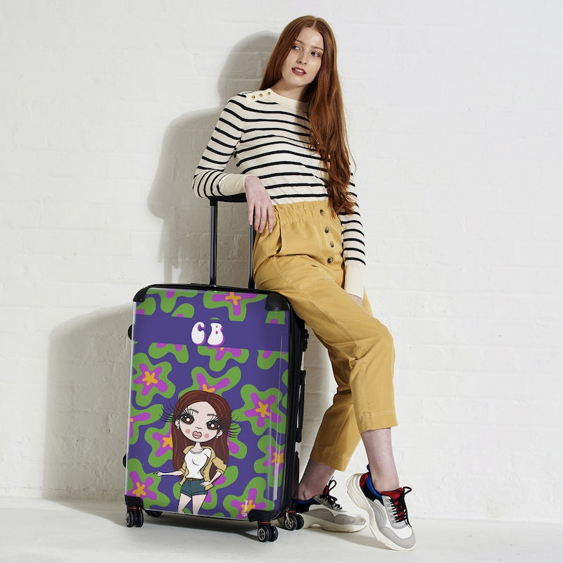 ClaireaBella Personalised Flower Power Suitcase - Image 4