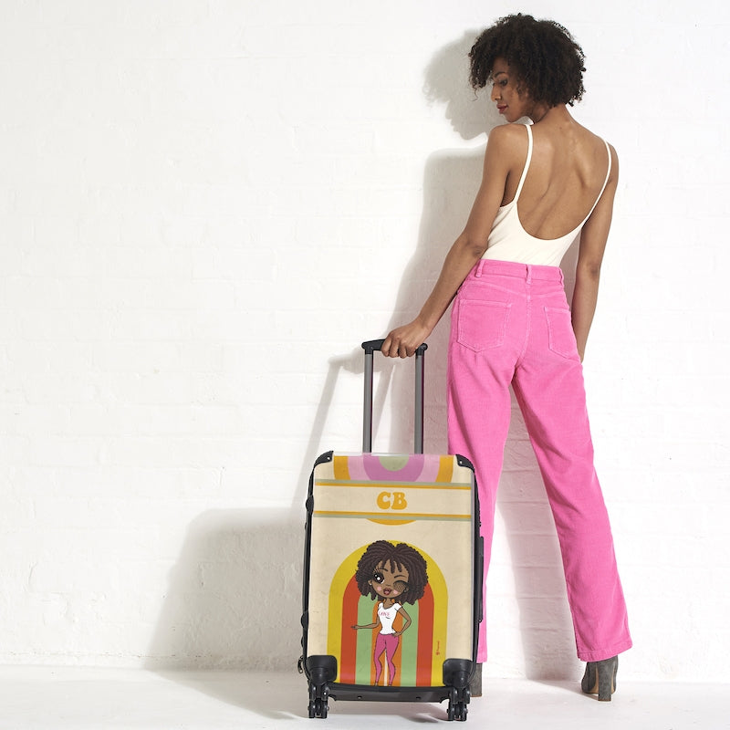 ClaireaBella Personalised Retro Rainbow Suitcase - Image 2