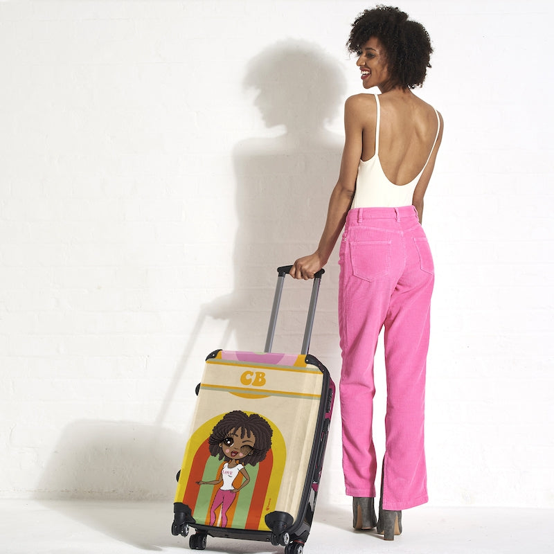ClaireaBella Personalised Retro Rainbow Suitcase - Image 3