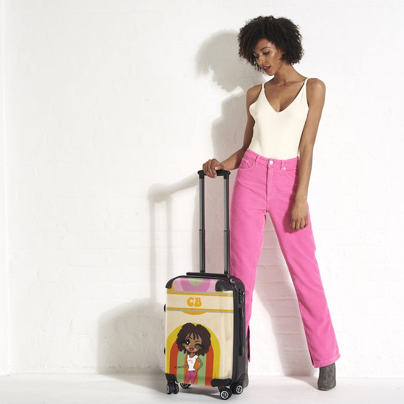 ClaireaBella Personalised Retro Rainbow Suitcase - Image 8