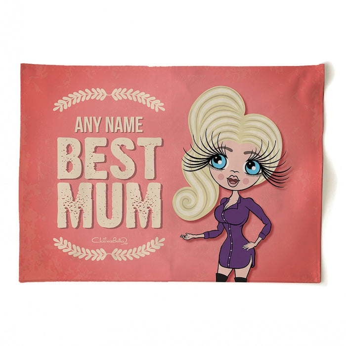 ClaireaBella Personalised Best Mum Tea Towel - Image 1