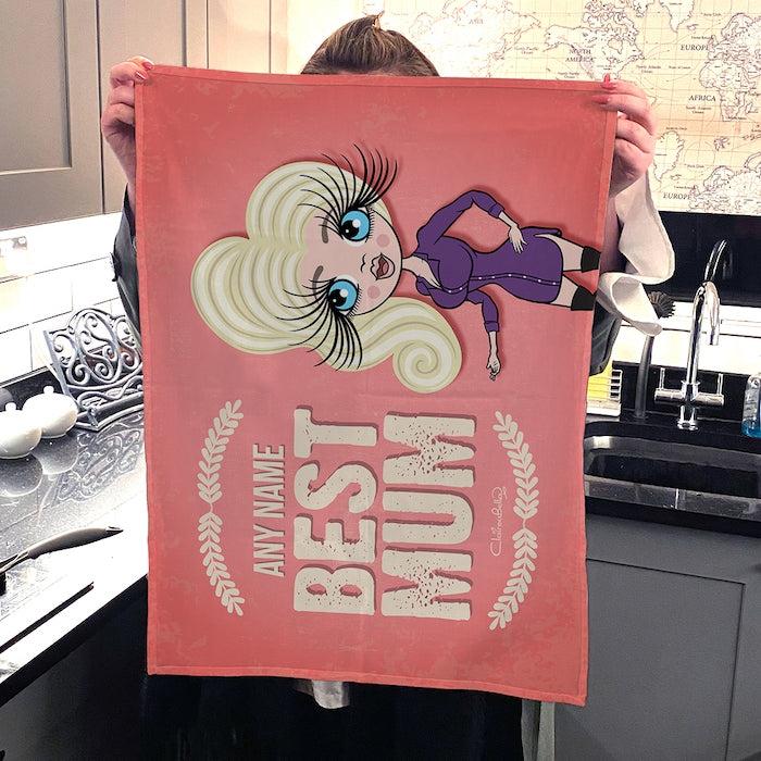 ClaireaBella Personalised Best Mum Tea Towel - Image 2