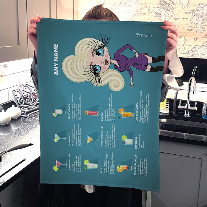 ClaireaBella Personalised Cocktail Recipes Tea Towel - Image 4