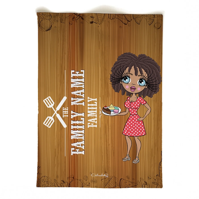 ClaireaBella Personalised Portrait Family Name Tea Towel - Image 4