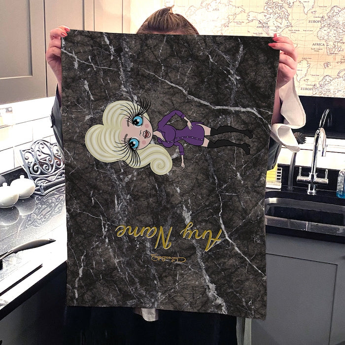ClaireaBella Personalised Marble Tea Towel - Image 3