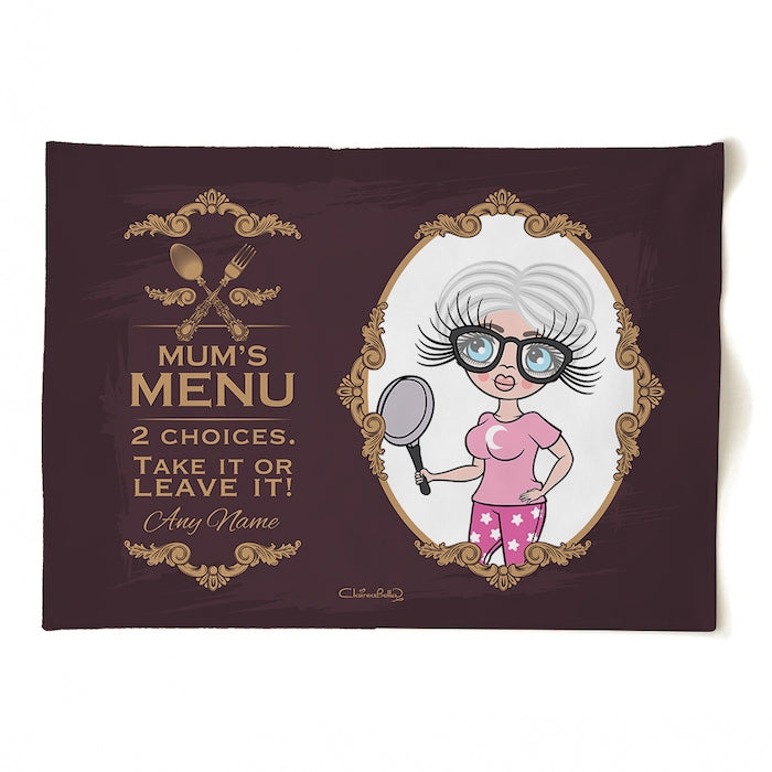 ClaireaBella Personalised Mum's Menu Tea Towel - Image 1