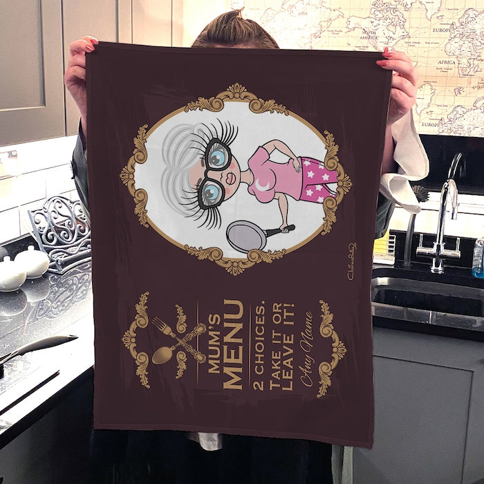 ClaireaBella Personalised Mum's Menu Tea Towel - Image 2