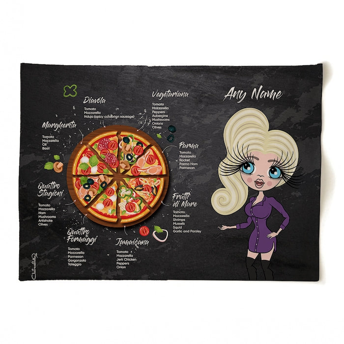 ClaireaBella Personalised Pizza Selection Tea Towel - Image 4