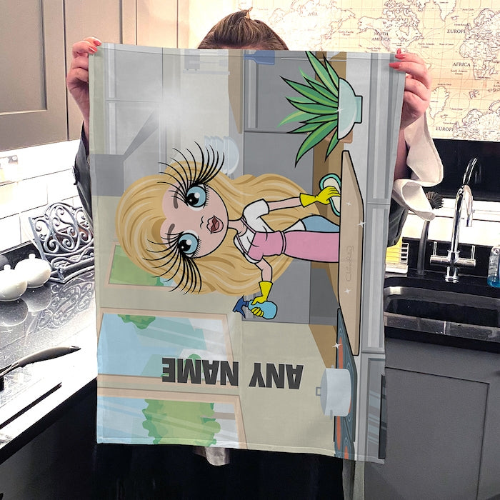 ClaireaBella Personalised Queen Of Clean Tea Towel - Image 3