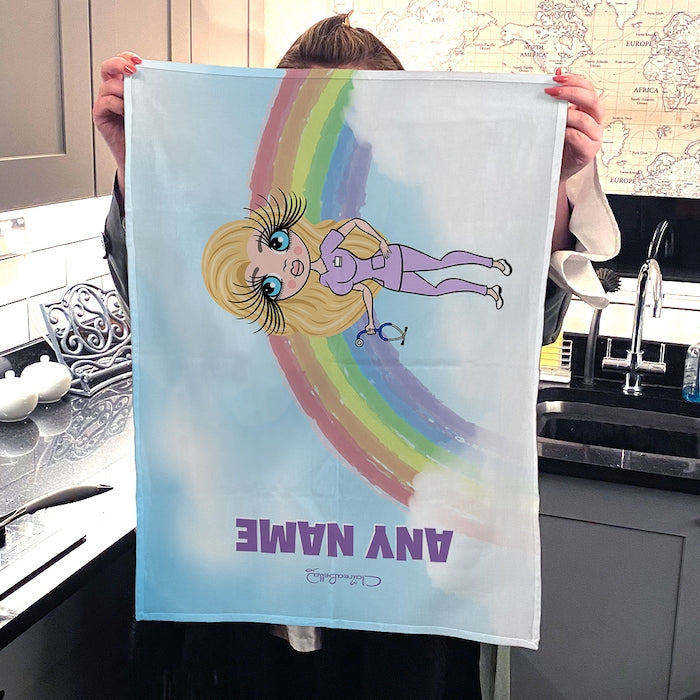 ClaireaBella Personalised Rainbow Tea Towel - Image 4