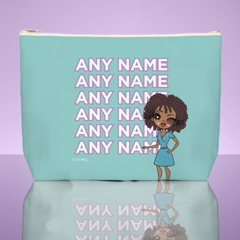ClaireaBella Turquoise Multiple Name Wash Bag - Image 3