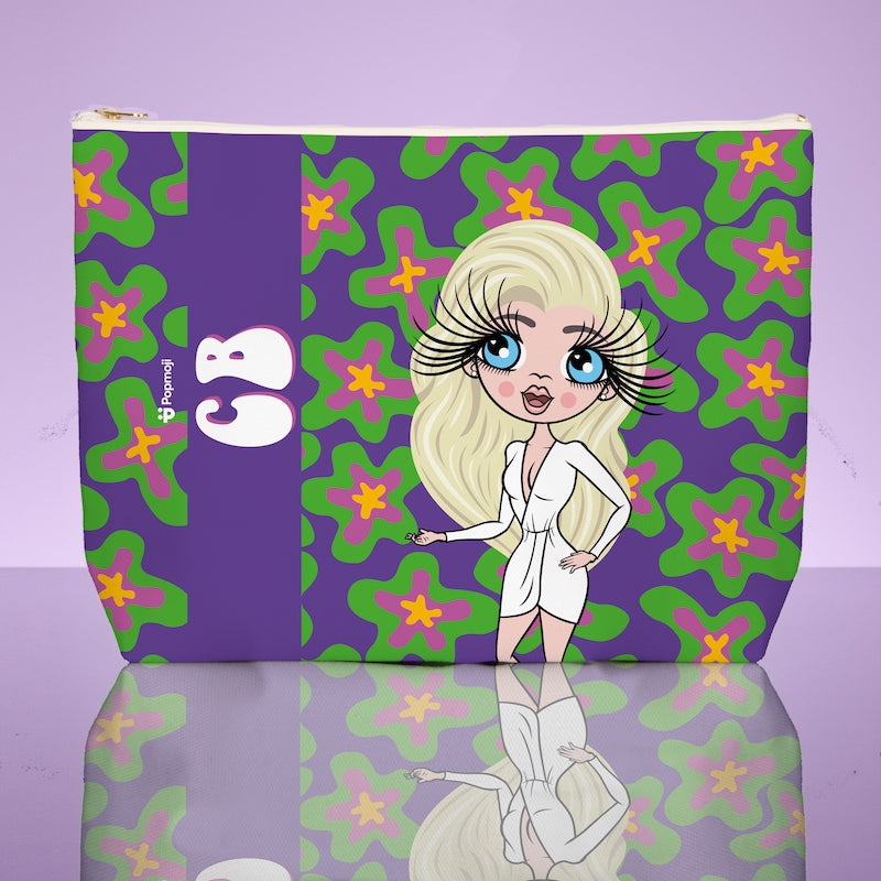 ClaireaBella Personalised Flower Power Wash Bag - Image 1