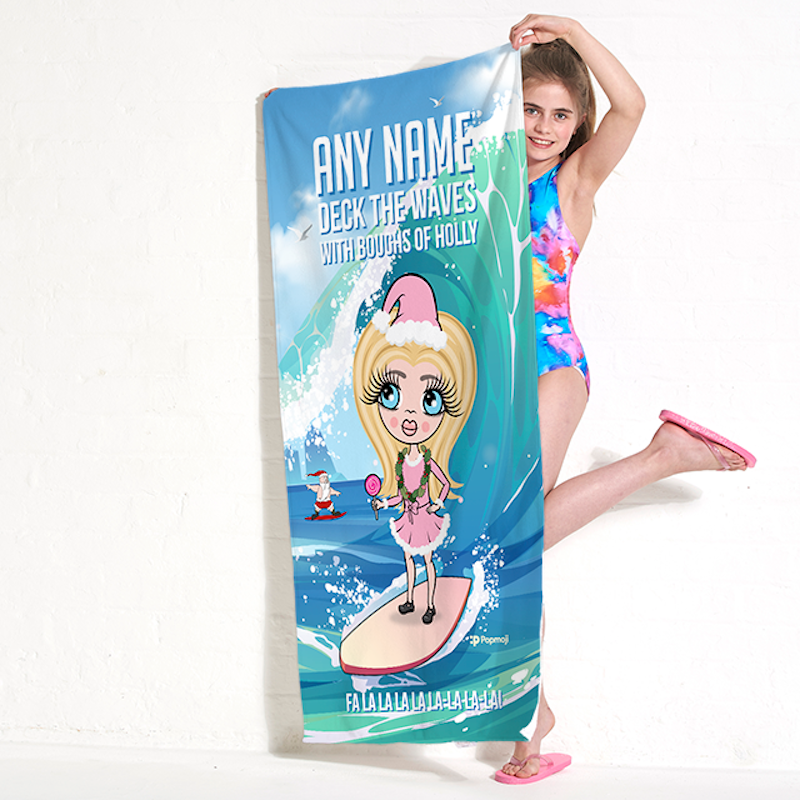 ClaireaBella Girls Deck The Waves Beach Towel - Image 2