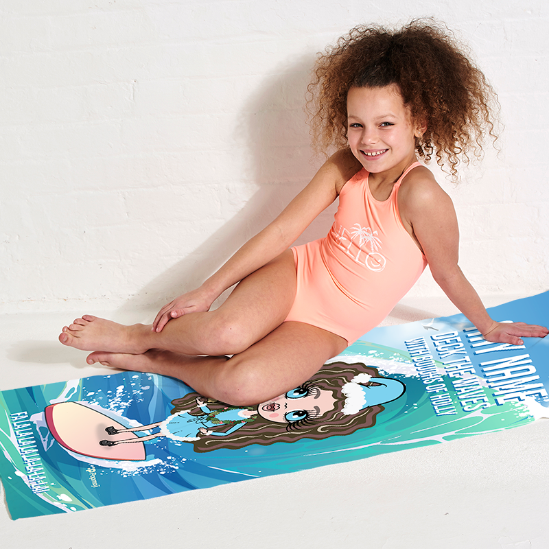 ClaireaBella Girls Deck The Waves Beach Towel – Toxic Fox