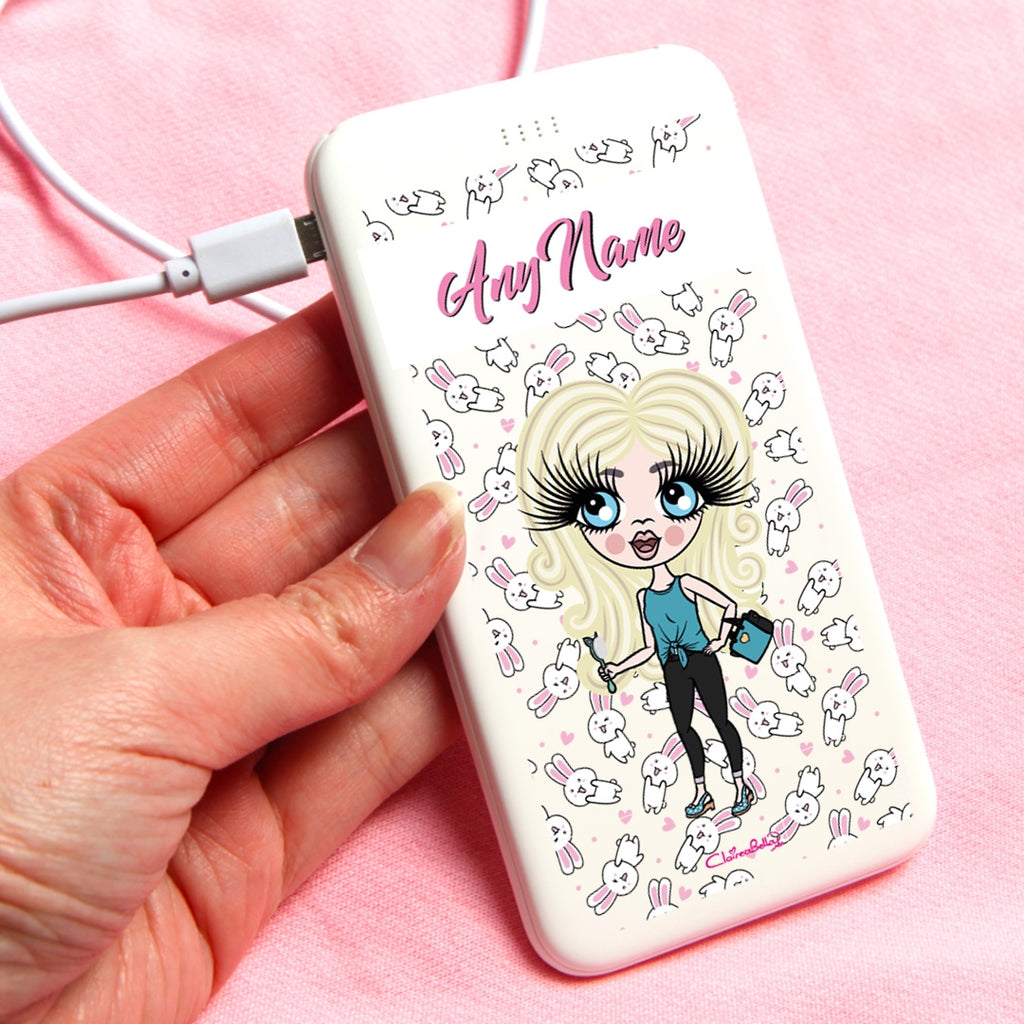 ClaireaBella Girls Bunnies Portable Power Bank - Image 1