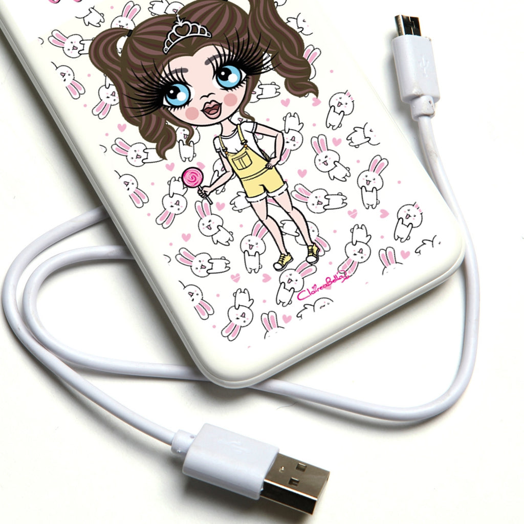 ClaireaBella Girls Bunnies Portable Power Bank - Image 3