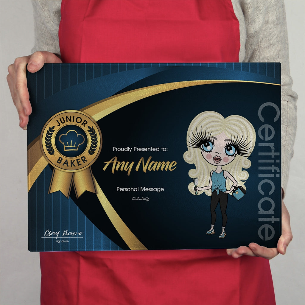ClaireaBella Girls Glass Chopping Board - Certificate - Image 3