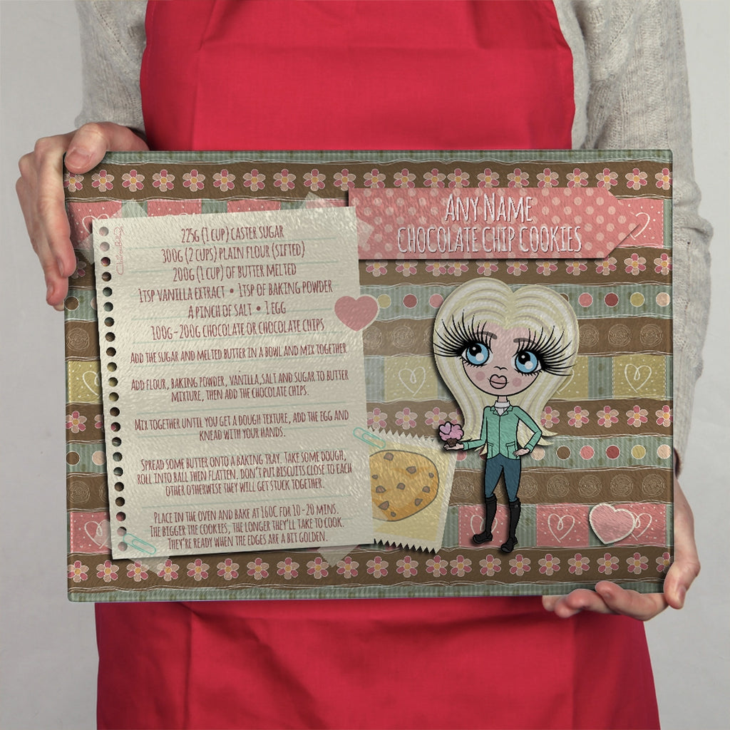 ClaireaBella Girls Landscape Glass Chopping Board - Cookie - Image 1