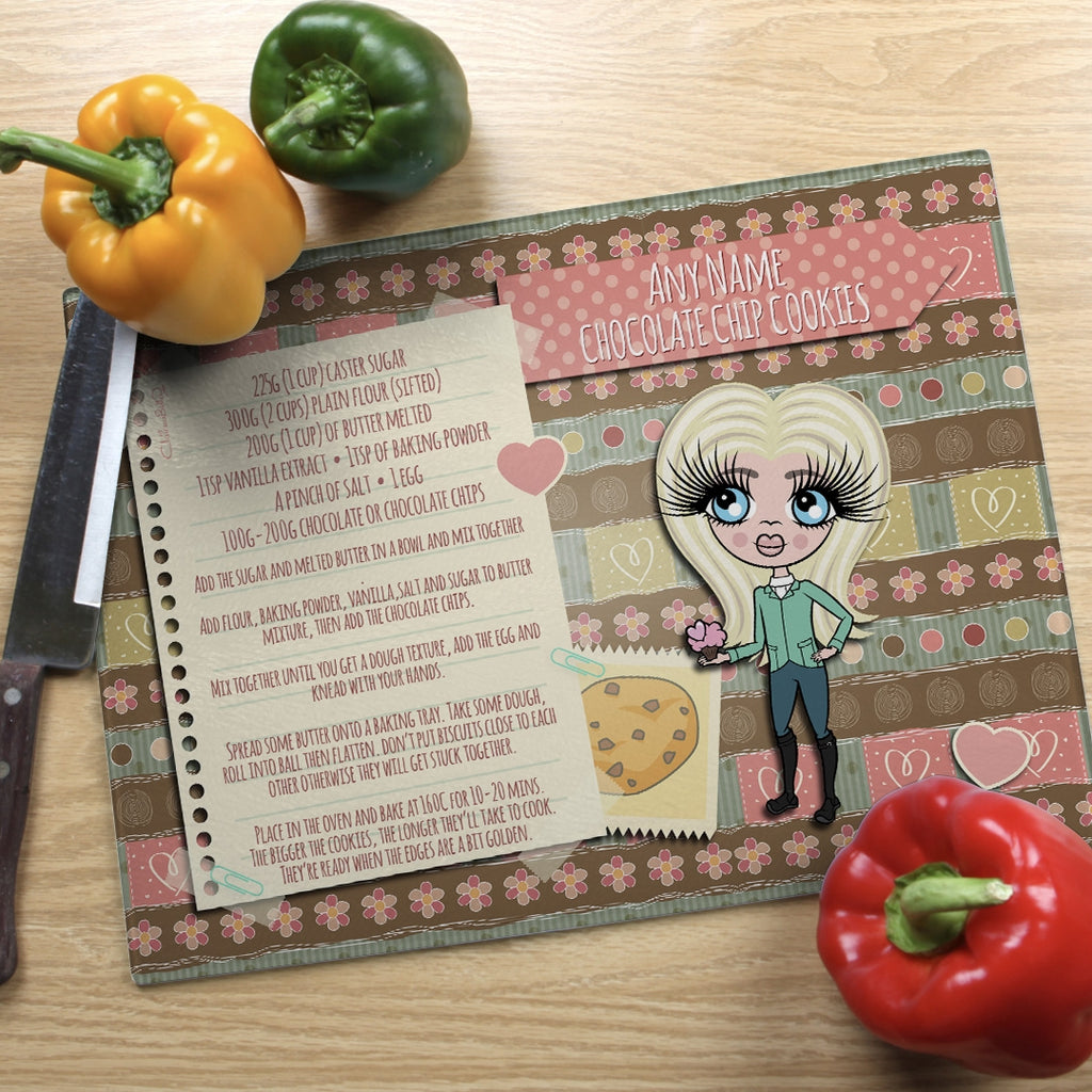 ClaireaBella Girls Landscape Glass Chopping Board - Cookie - Image 3