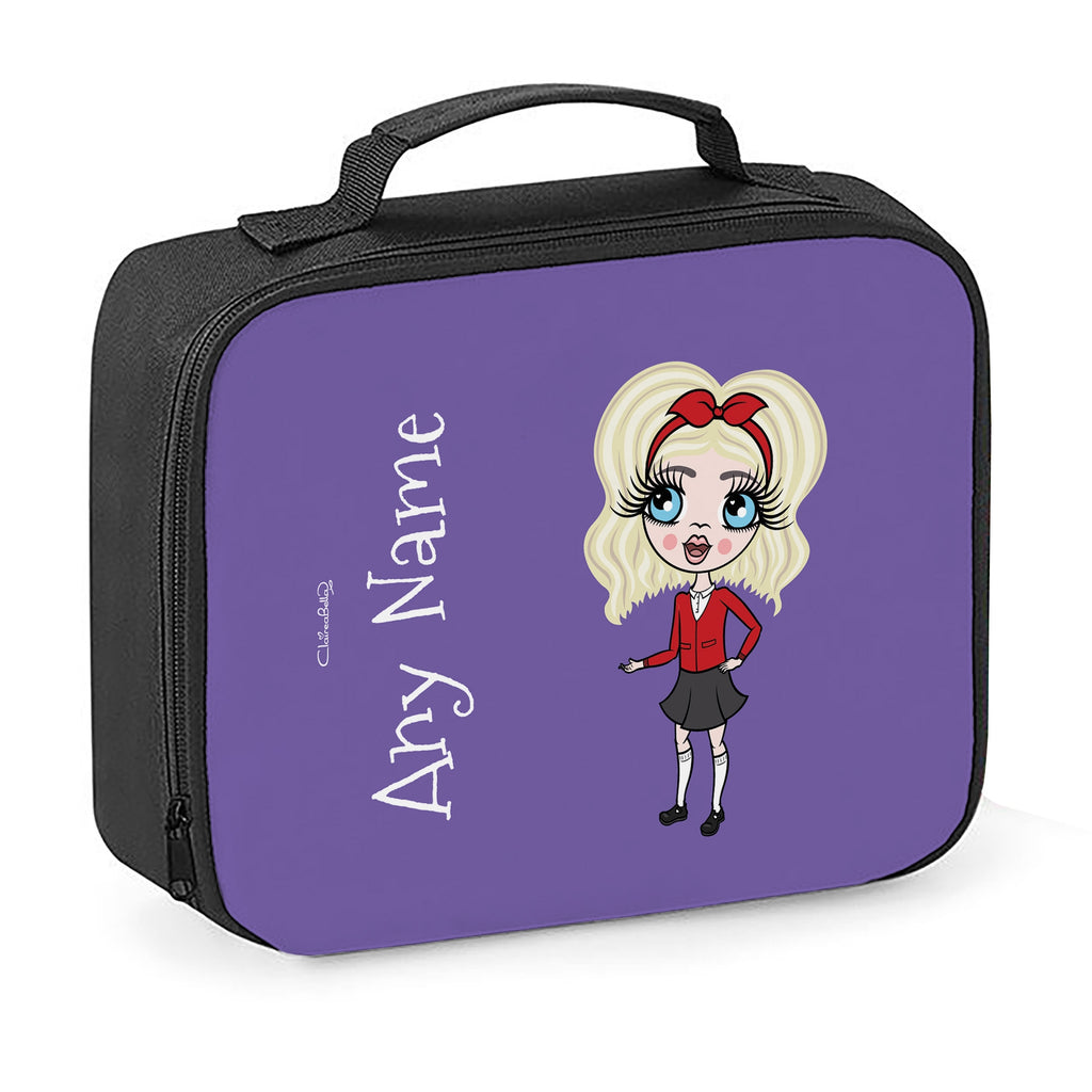 ClaireaBella Girls Purple Cooler Lunch Bag - Image 1