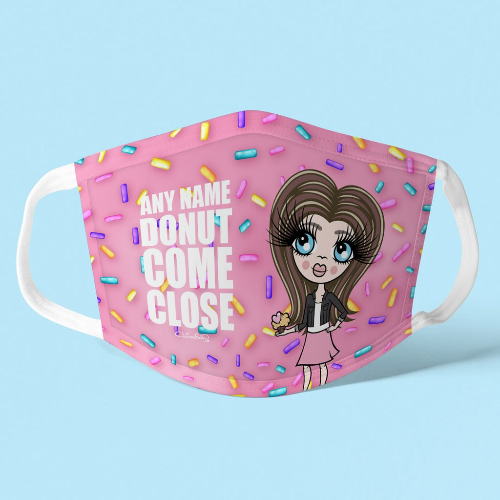 ClaireaBella Girls Personalised Donut Reusable Face Covering - Image 1