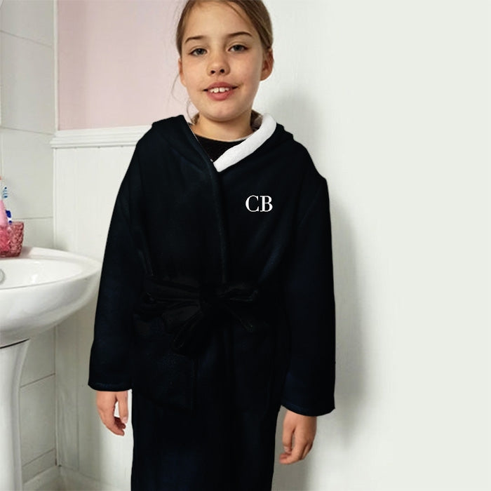 ClaireaBella Girls Lux Collection Black Dressing Gown - Image 3
