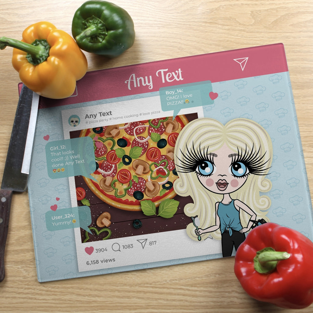 ClaireaBella Girls Landscape Glass Chopping Board - Food Post - Image 2