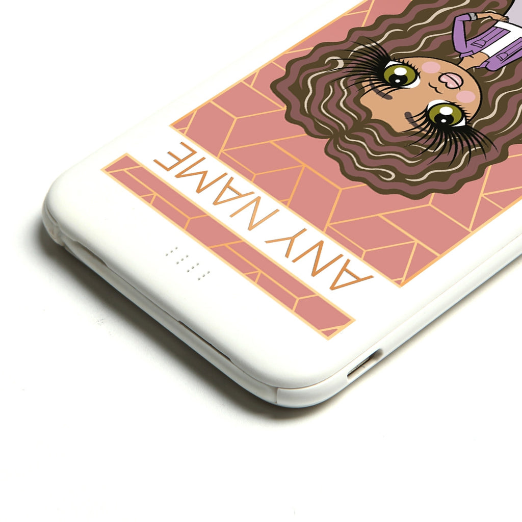 ClaireaBella Girls Geo Print Portable Power Bank - Image 3