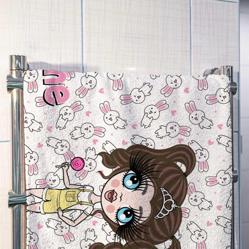 ClaireaBella Girls Bunny Hand Towel - Image 3