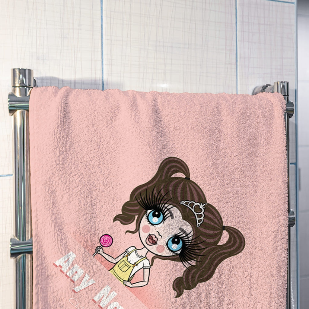 ClaireaBella Girls Corner Print Hand Towel - Image 2