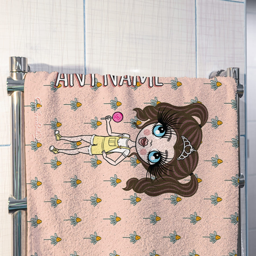 ClaireaBella Girls Daisy Print Hand Towel - Image 3