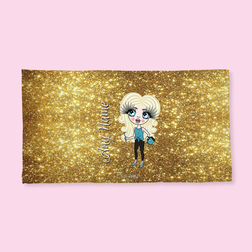 ClaireaBella Girls Gold Glitter Effect Hand Towel - Image 4