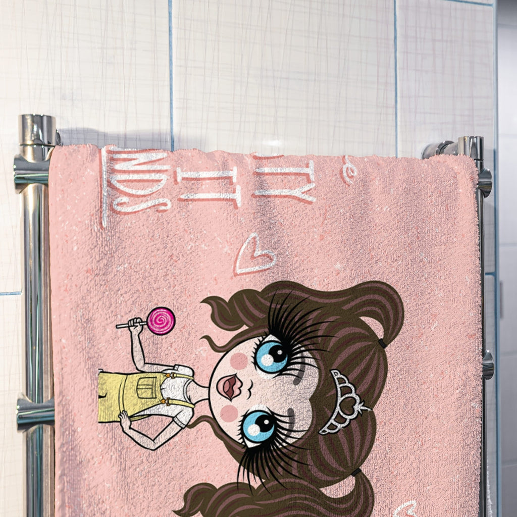 ClaireaBella Girls Happy Hand Towel - Image 3