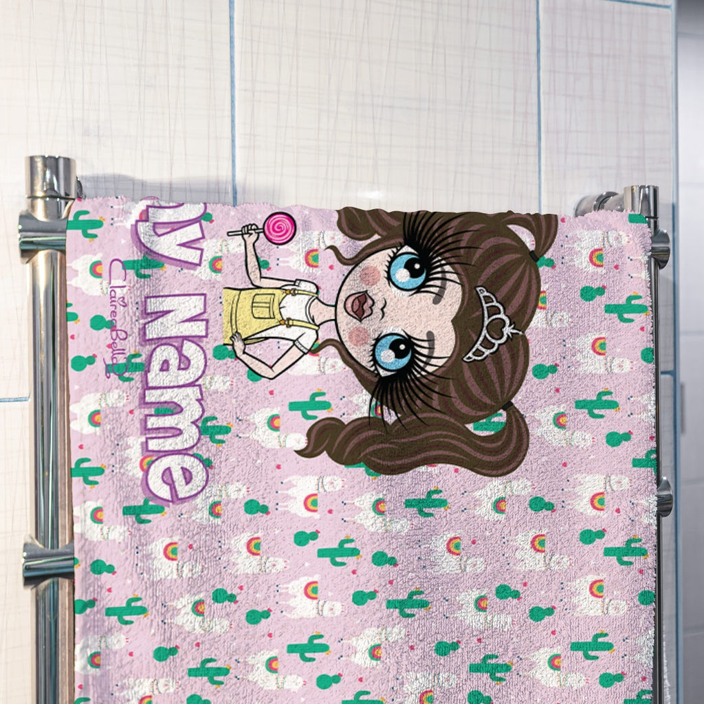 ClaireaBella Girls Lama Print Hand Towel - Image 3