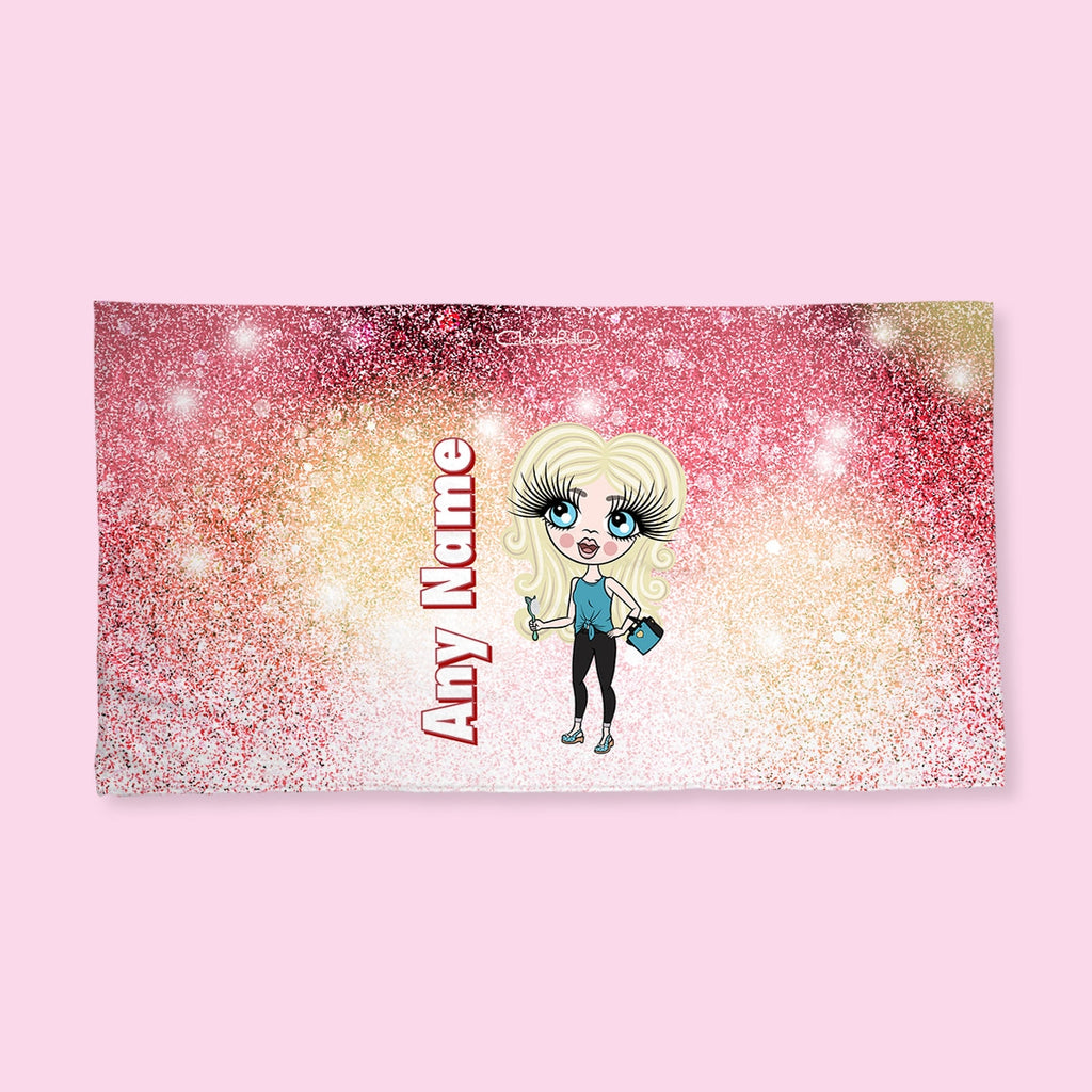 ClaireaBella Girls Ombre Glitter Effect Hand Towel - Image 4