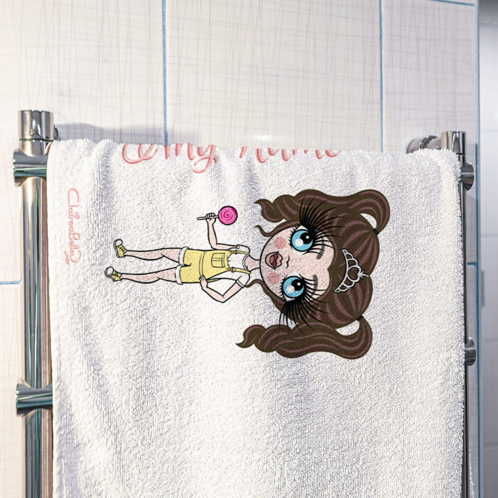 ClaireaBella Girls White Hand Towel - Image 3