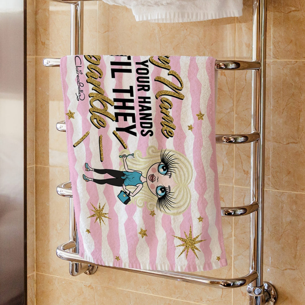 ClaireaBella Girls Sparkle Hand Towel - Image 1
