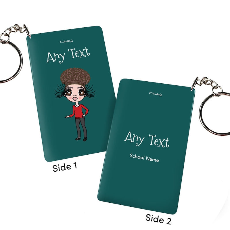 ClaireaBella Girls Personalised Green Keyring - Image 1