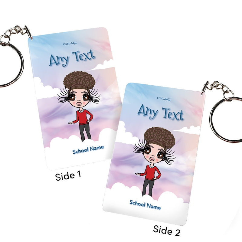 ClaireaBella Girls Personalised Clouds Keyring - Image 3