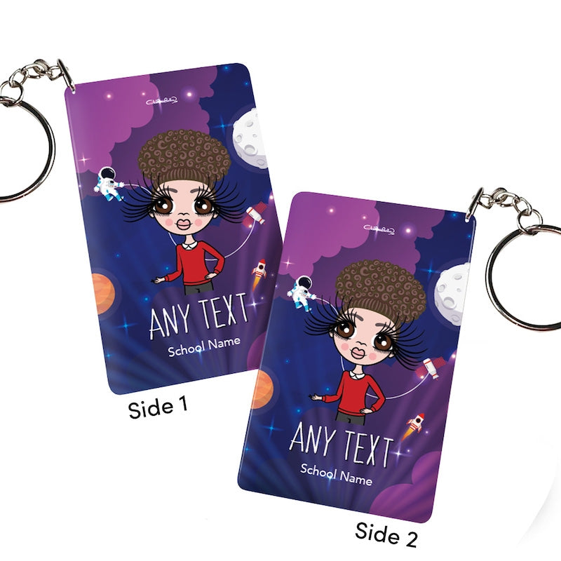 ClaireaBella Girls Personalised Galaxy Keyring - Image 2