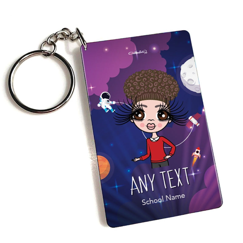 ClaireaBella Girls Personalised Galaxy Keyring - Image 1