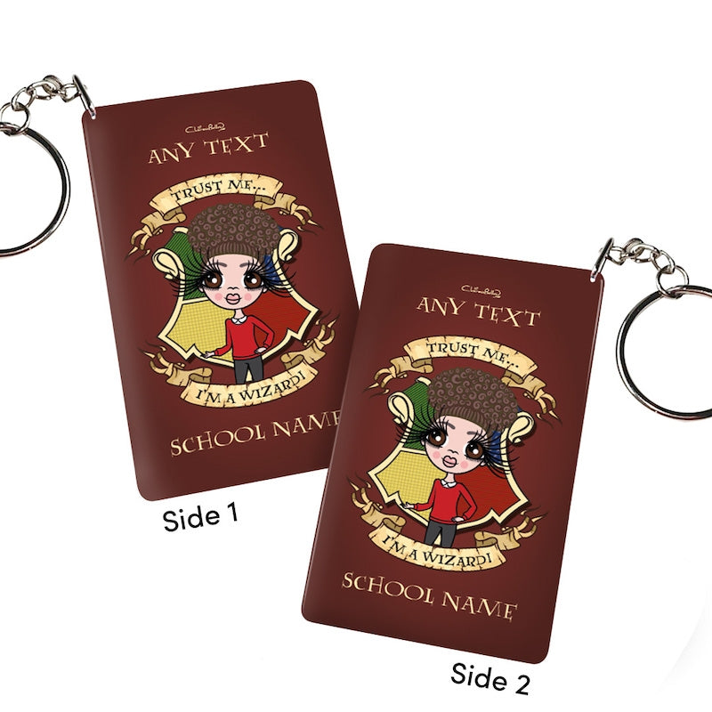 ClaireaBella Girls Personalised Wizard Keyring - Image 2