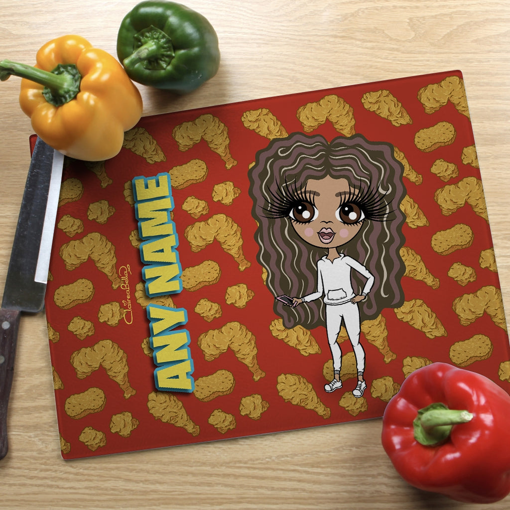 ClaireaBella Girls Landscape Glass Chopping Board - Nuggets - Image 1