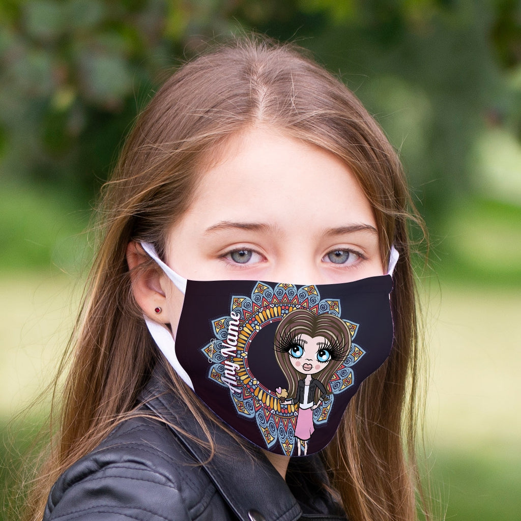 ClaireaBella Girls Personalised Patterned Reusable Face Covering - Image 2