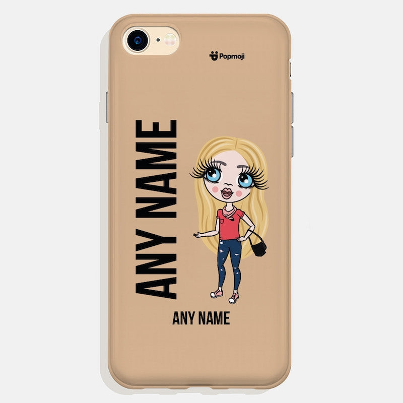 ClaireaBella Girls Personalised Nude Phone Case - Image 2