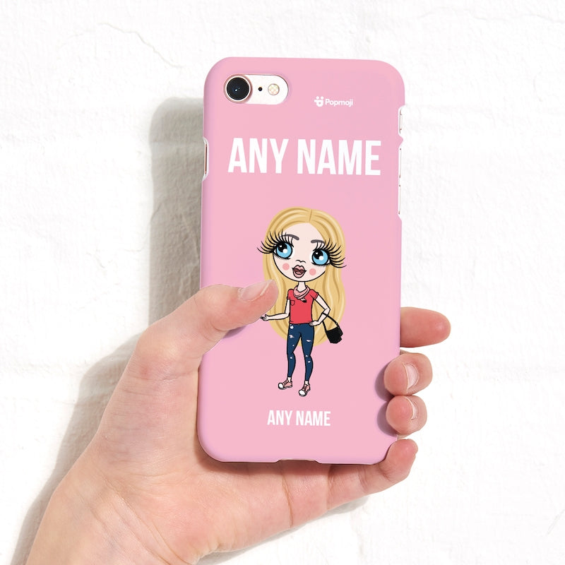 ClaireaBella Girls Personalised Pink Power Phone Case - Image 6